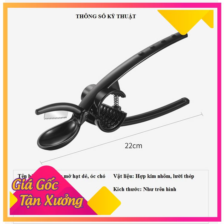 Kẹp tách hạt óc chó bằng hợp kim nhôm đa năng tiện dụng