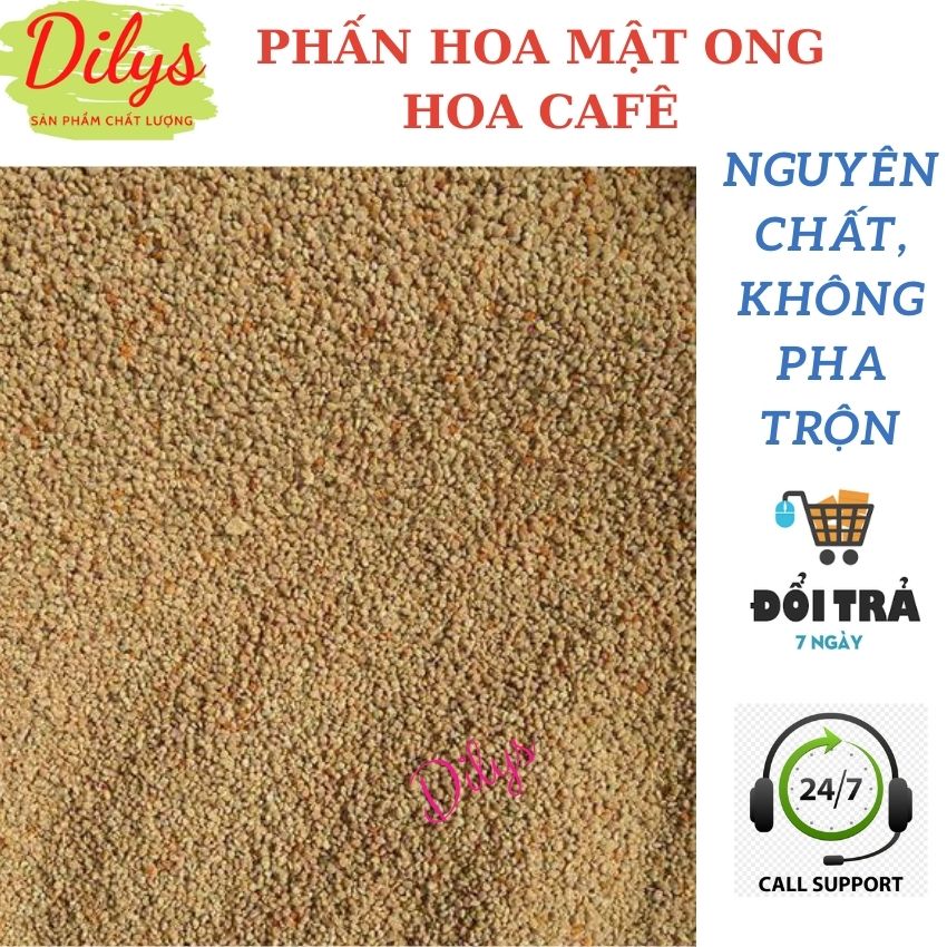 [Freeship max + quà trị giá 30k khi mua 1 kg] Phấn hoa mật ong hoa cà phê Dilys 226 DL 15 nguyên chất, không pha trộn, tặng 1 hũ mật ong trị giá 30k khi mua 1 kg, lấy tận gốc