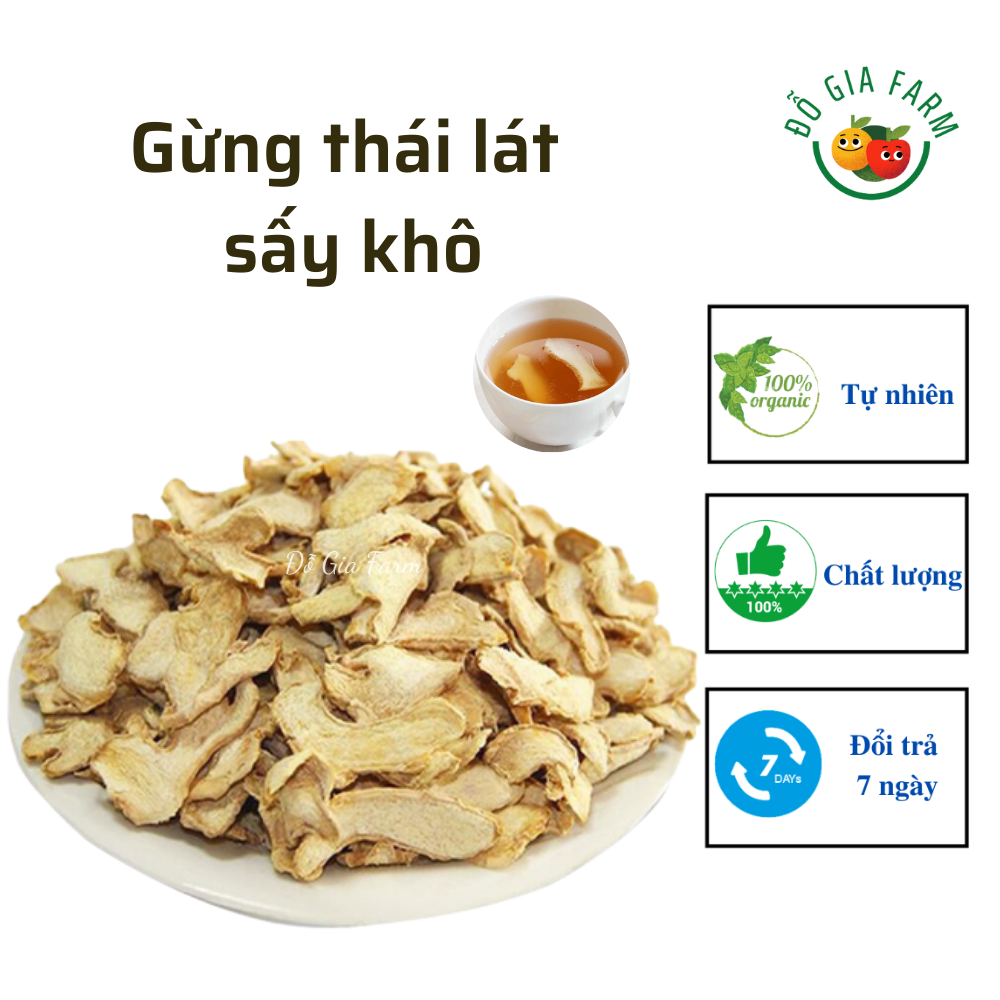 Gừng thái lát sấy khô 50gr,100gr - trà tốt cho sức khỏe