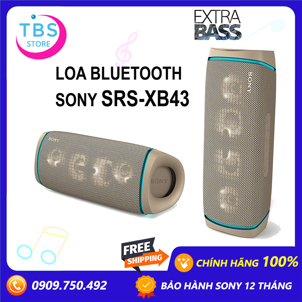 Loa bluetooth sony extra bass srs-xb43 - hàng chính hãng sony việt nam - bảo hành 12 tháng