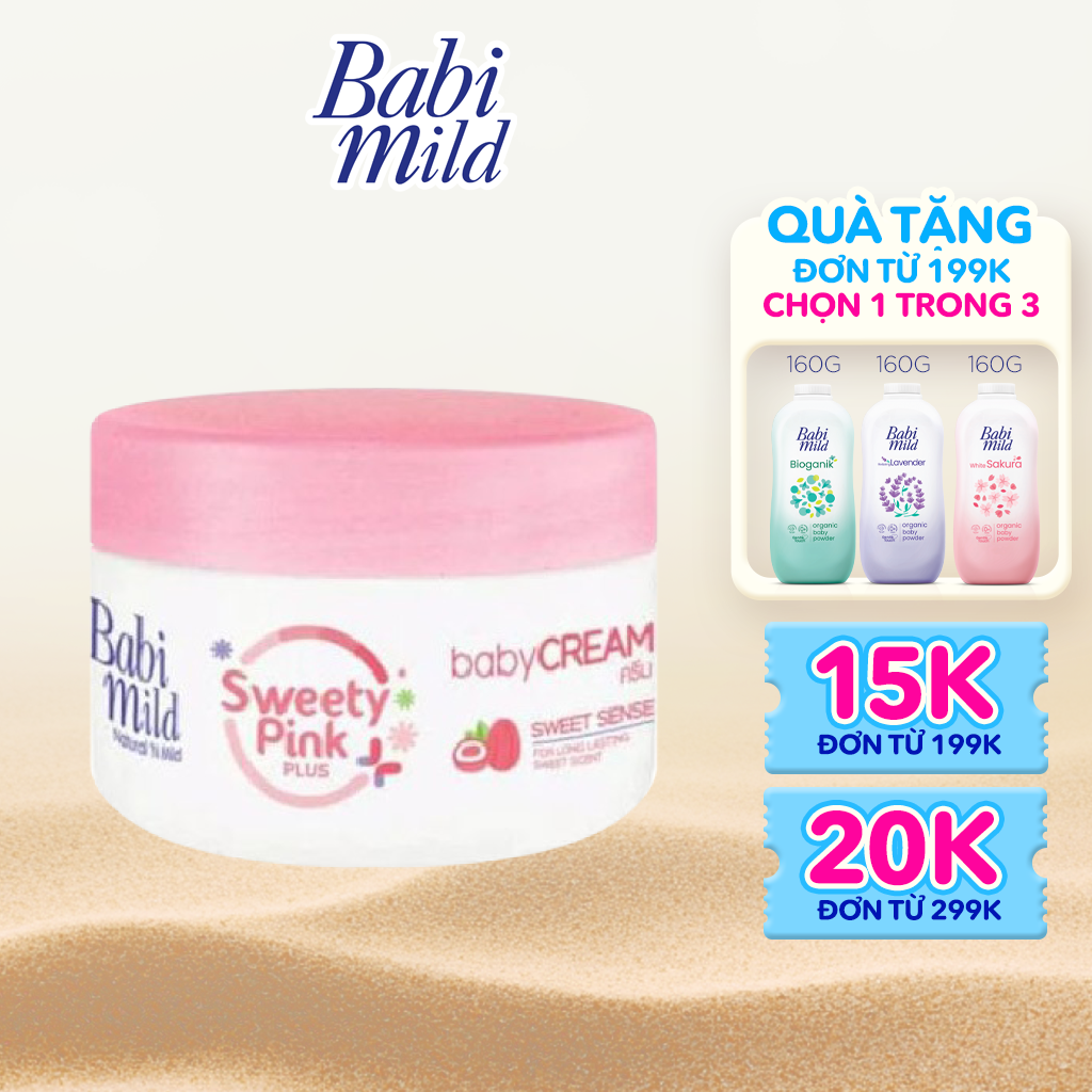 Kem Dưỡng Da Trẻ Em Babi Mild - Sweety Pink hũ 50GR