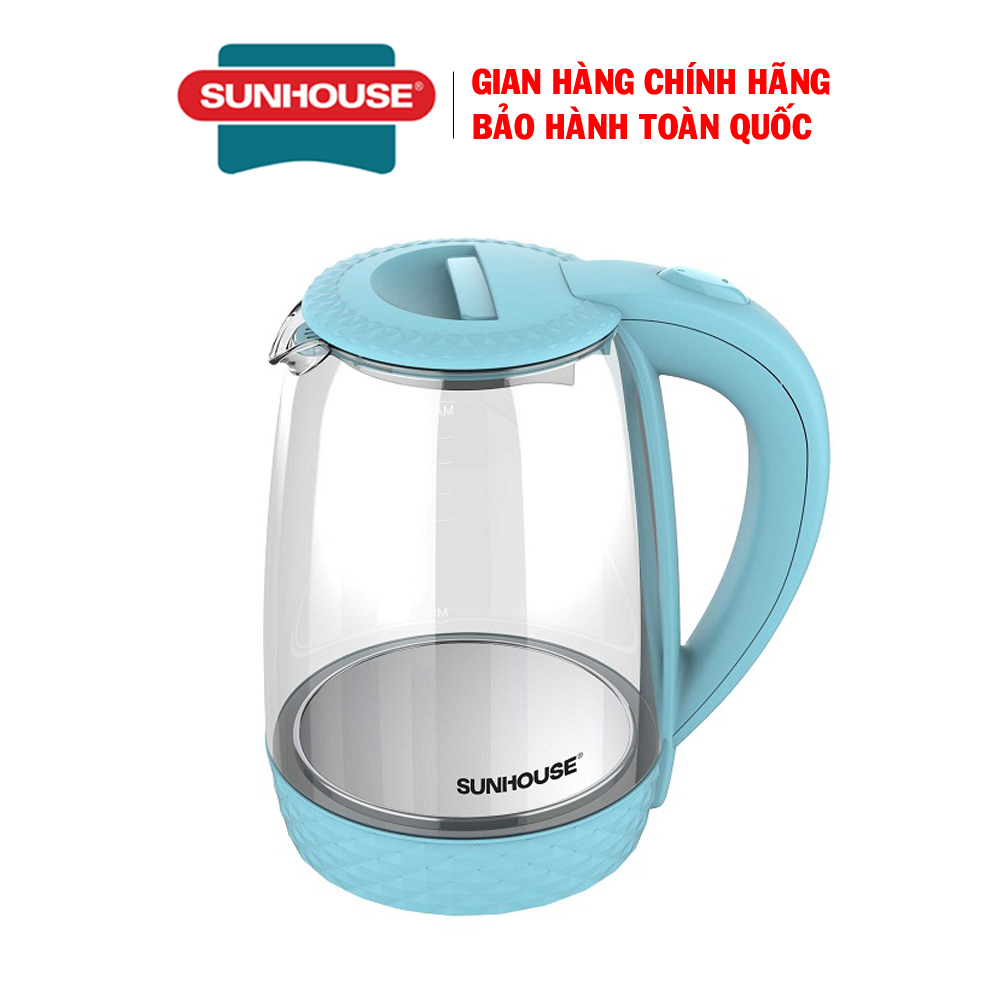 Ấm siêu tốc thủy tinh Sunhouse SHD1215 - Ấm siêu tốc Sunhouse - Ấm siêu tốc chính hãng - BÌnh siêu tốc thủy tinh - Ấm đun nước siêu tốc - Bảo hành 12 tháng