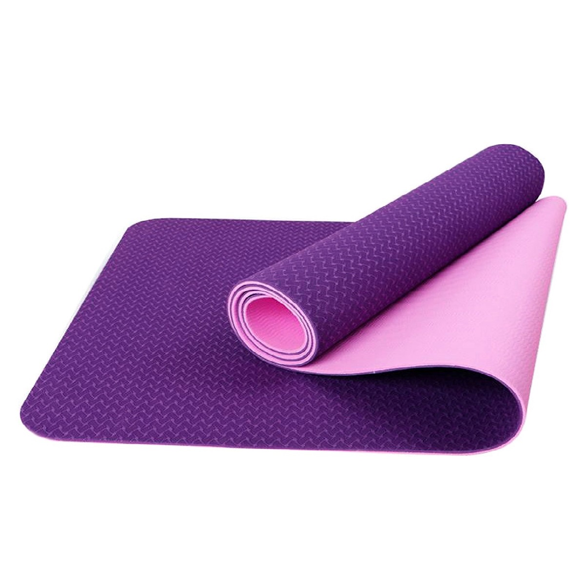 Thảm Tập Yoga 2 Lớp Cao Cấp, Thảm Tập Gym Màu Tím - Chính Hãng miDoctor