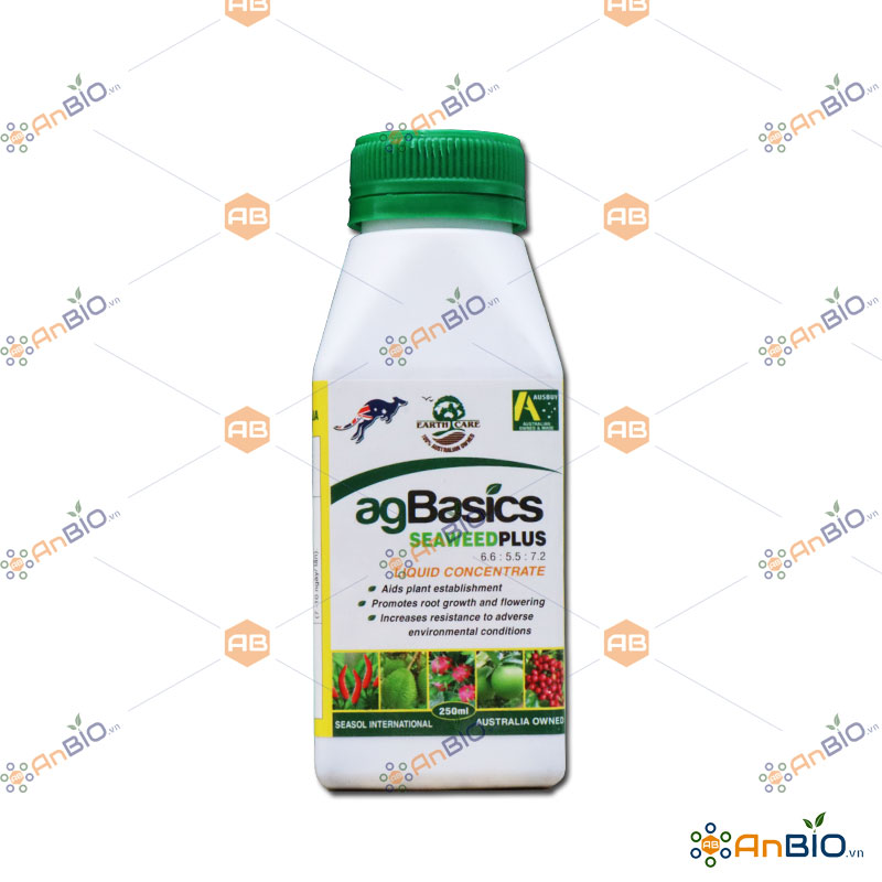 [HCM]Phân Bón NPK hỗn hợp agBasics Seaweed Plus Chai 250ml LỚN TRÁI NẶNG KÝ - C1.1024
