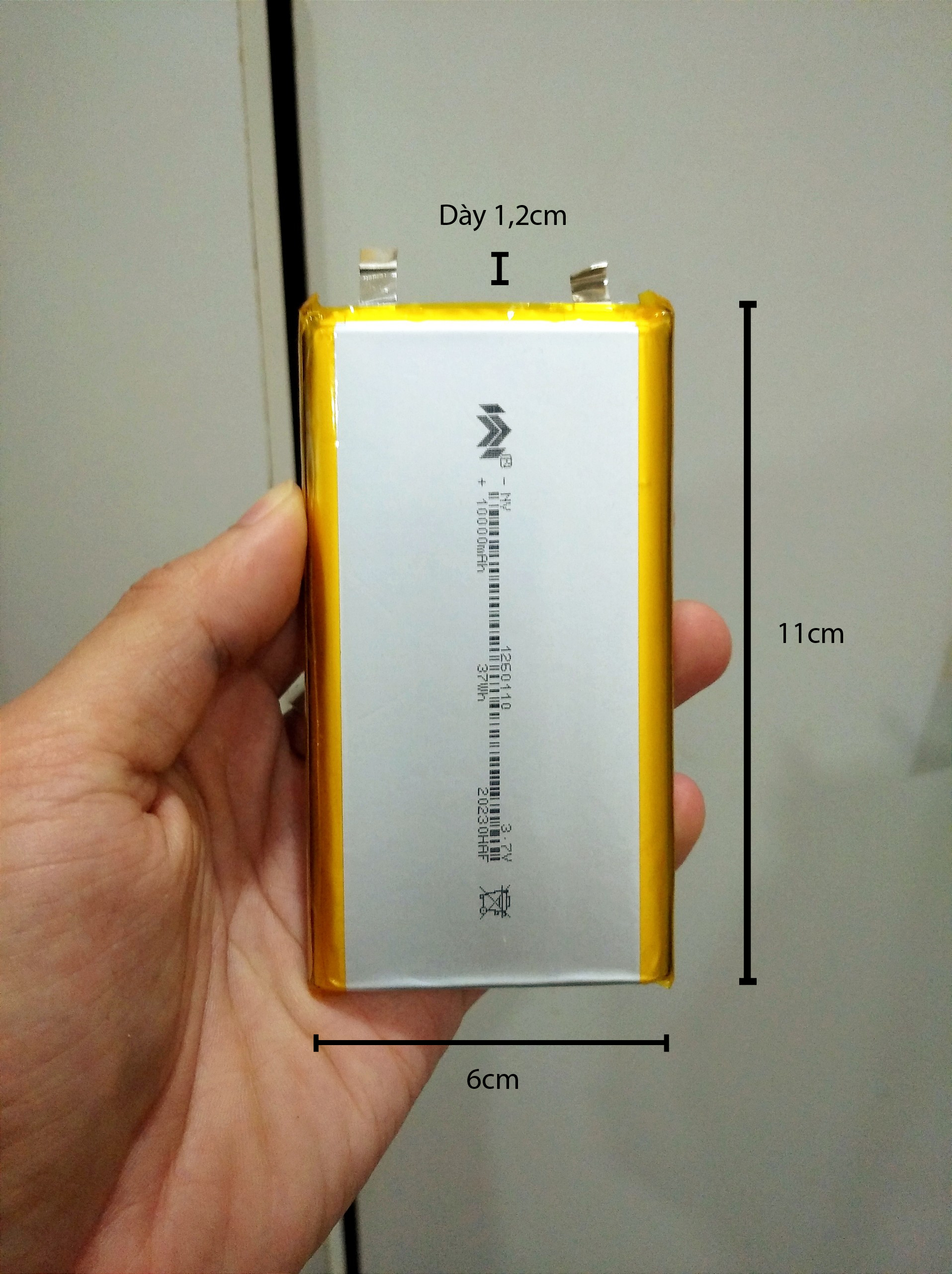 Pin li-po 3.7v 1260110 10000mah chính hãng loại a+ đủ 10.000mah