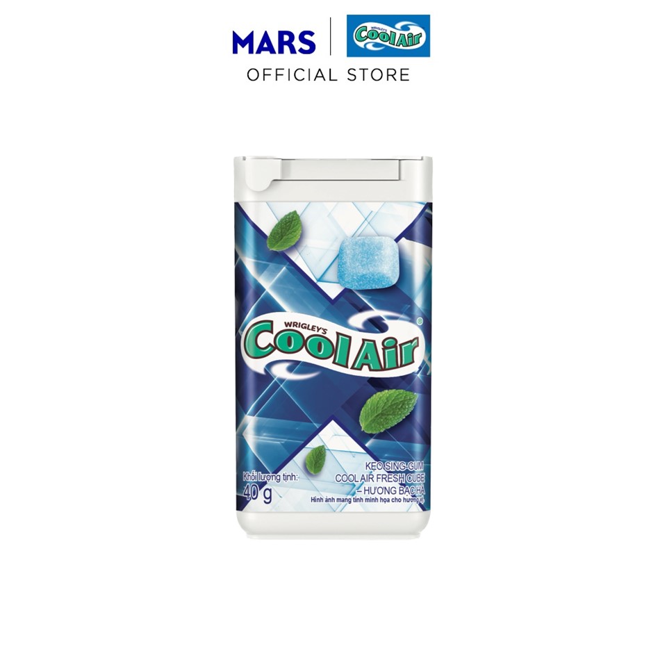 Kẹo Sing-Gum Cool Air Fresh Cube - Hương Bạc Hà 40g