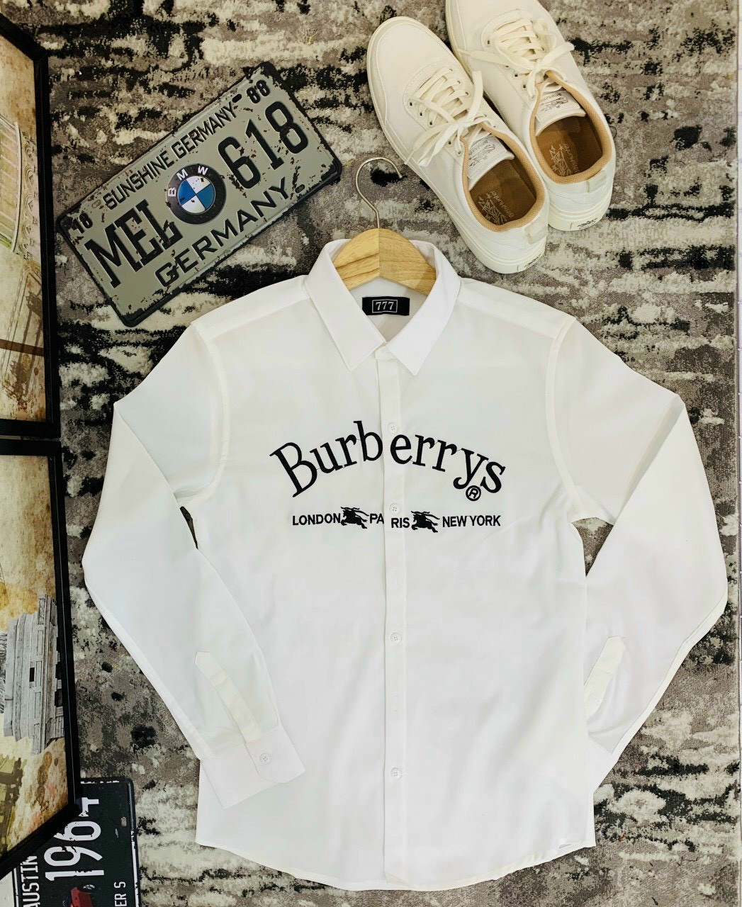 [HCM]Áo sơ mi nam Hàn Quốc kiểu dáng sành điệu Chất liệu cao cấp không nhăn không xù không phai màu PTMS SHOP