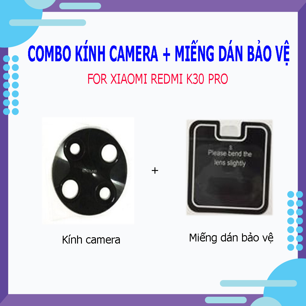 Kính camera Xiaomi Redmi K30 Pro - Tặng kèm miến dán bảo vệ
