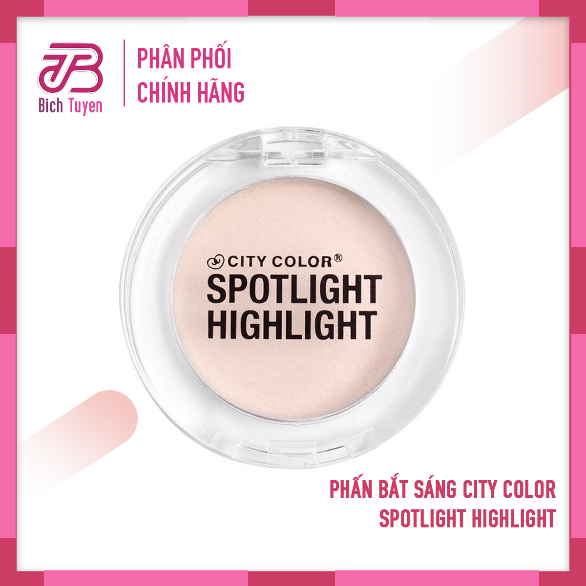 Phấn Bắt Sáng City Color Spotlight Highlight Dạng Kem 2.7gr - Phấn bắt sáng ánh vàng nhẹ nhàng