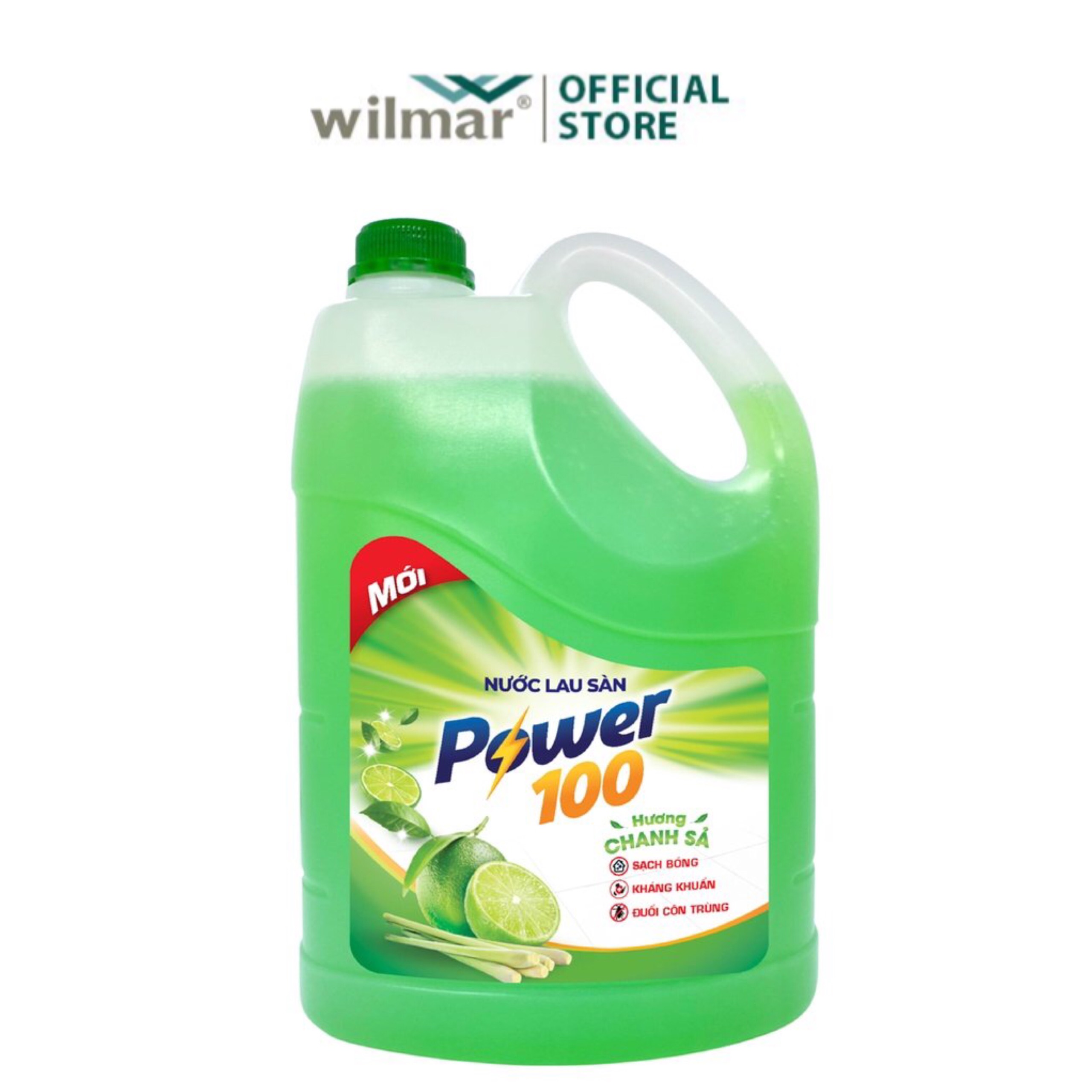 Nước lau sàn power100 hương chanh sả 3,8kg