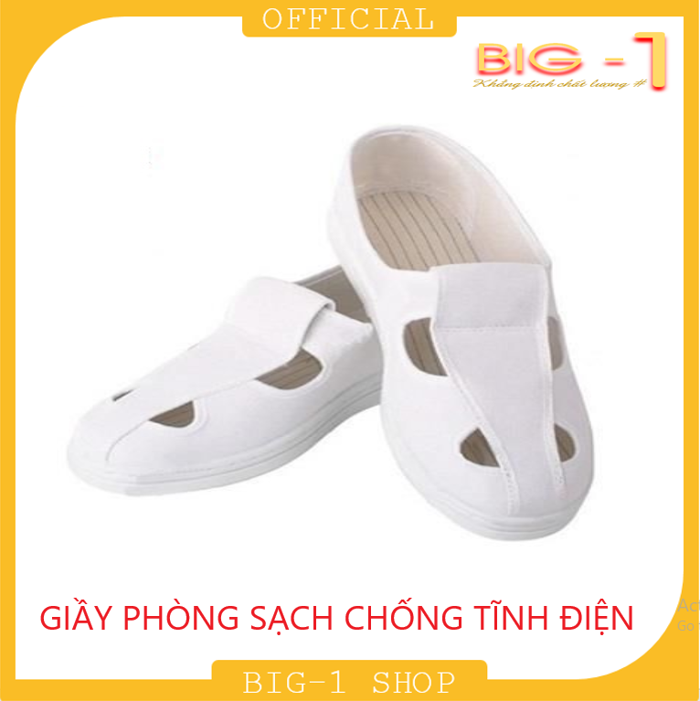 Giầy phòng sạch chống tĩnh điện 4 lỗ thoáng khí cao cấp