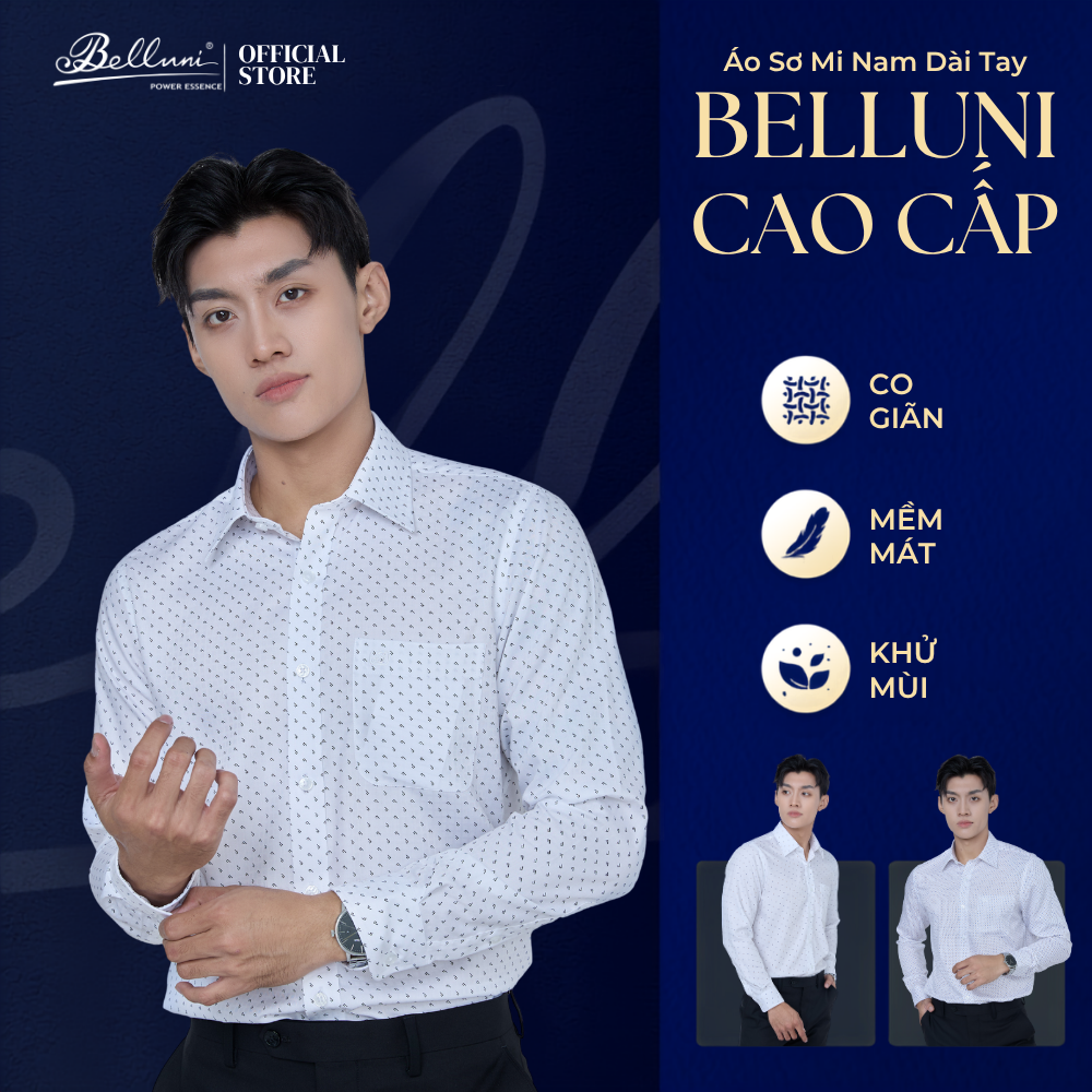 Belluni Men's Long-Sleeved Leaf Fiber Shirt - Abd.Lp.Be.205