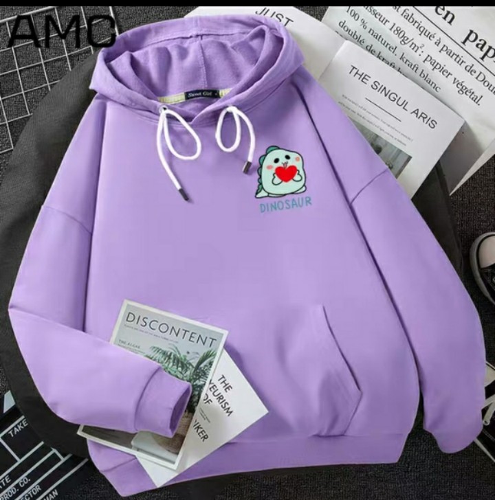 Áo hoodie khủng long trái tim chất nỉ bông dày siêu ấm 59