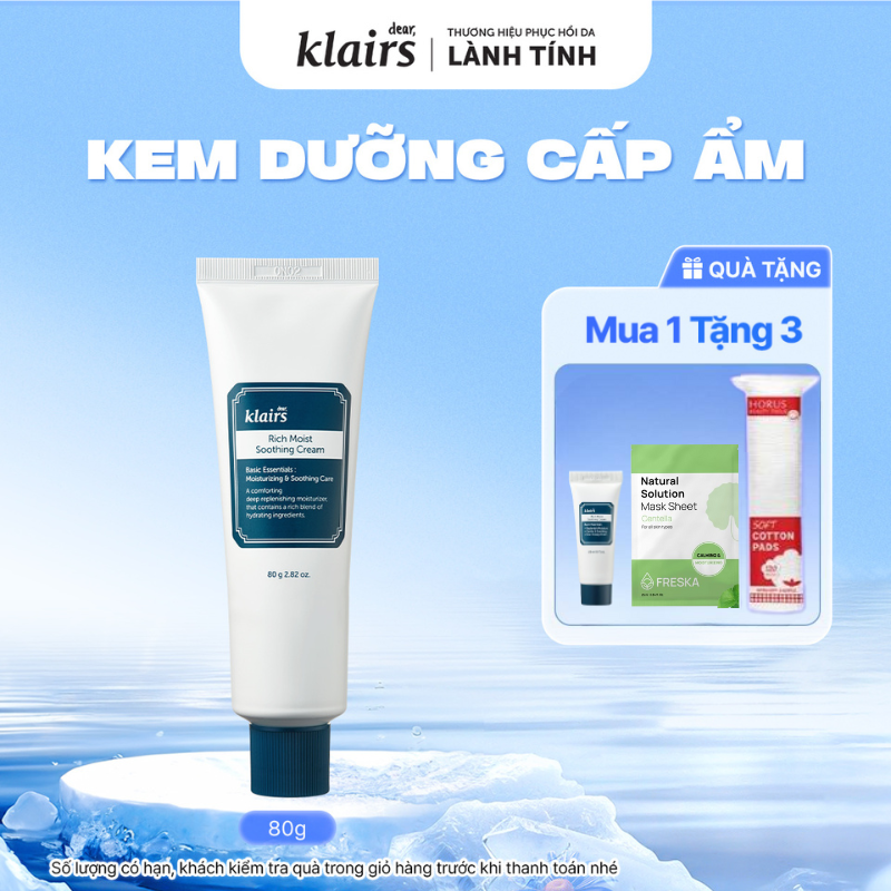 Kem dưỡng DEAR, KLAIRS RICH MOIST SOOTHING CREAM 80 ml