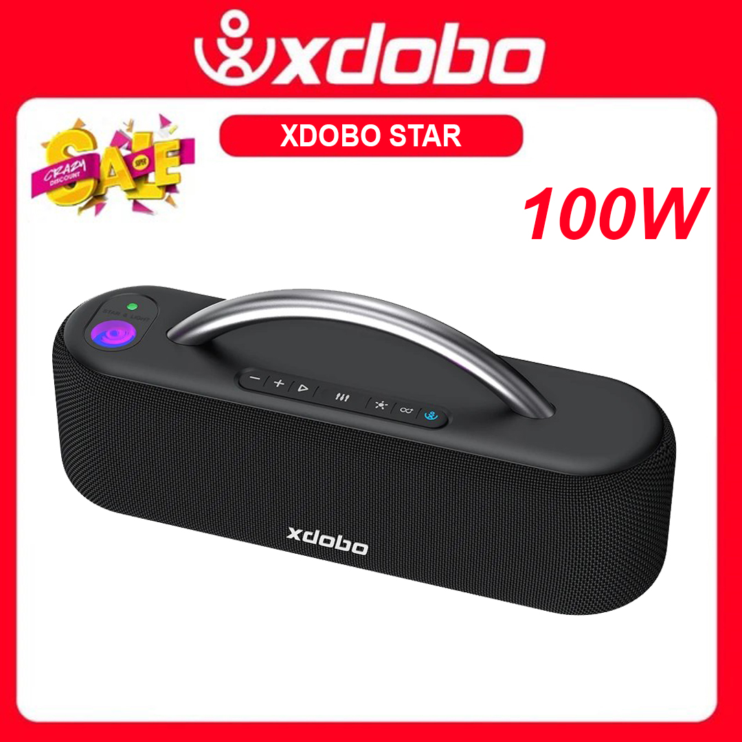 Loa Bluetooth 5.3 XDOBO Star 100W, Loa Siêu Trầm Âm Thanh Nổi Hỗ Trợ USB Thẻ TF, AUX Kết Nối 2 Loa TWS - Hàng Chính Hãng