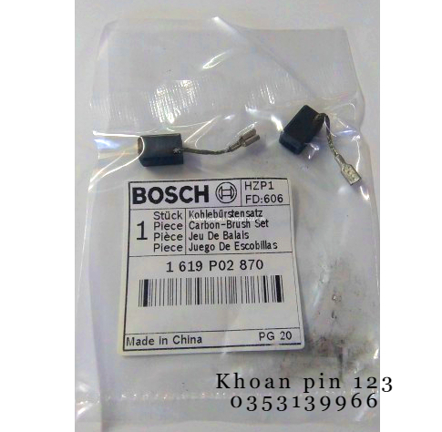 Cặp chổi than dùng cho máy mài góc, máy cắt Bosch 6-100