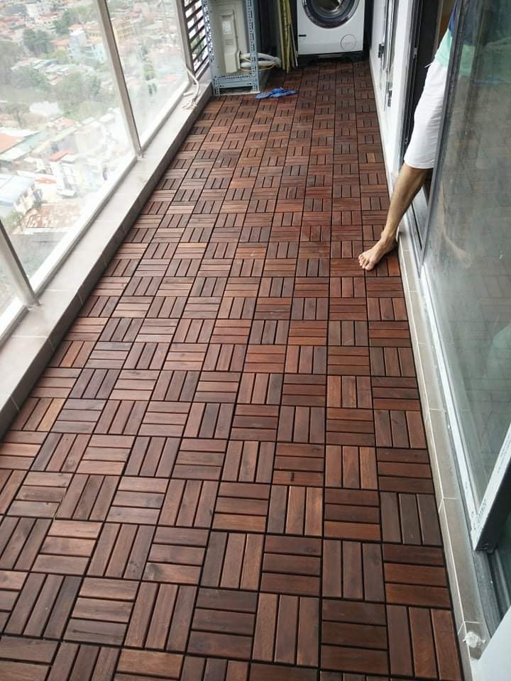 [Freeship MAX] Combo 10 VỈ GỖ LÓT SÀN BAN CÔNG GỖ TỰ NHIÊN NGOÀI TRỜI - SÀN GỖ TỰ LẮP RÁP TỰ NHIÊN