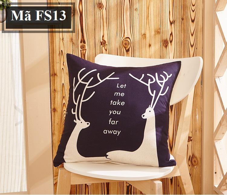 Bộ chăn gối 2 trong 1 hình hươu fs13