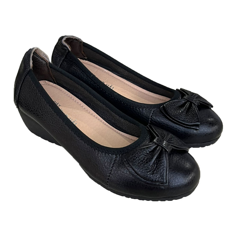  Giày đế xuồng 3.5cm da bò cao cấp TRường Hải THDX111 