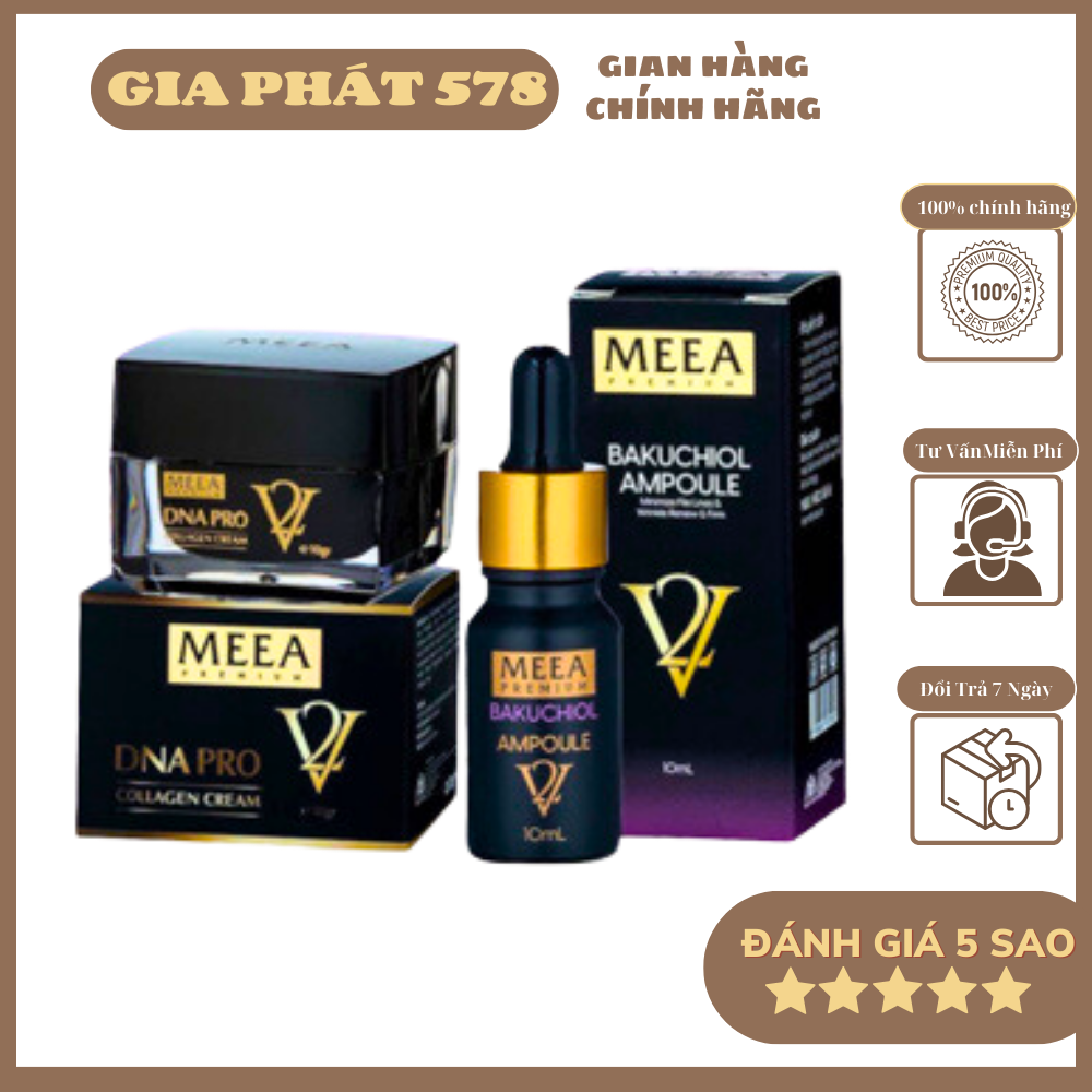 Combo chăm sóc da tinh chất bakuchoil & kem face dna collagen ver 2