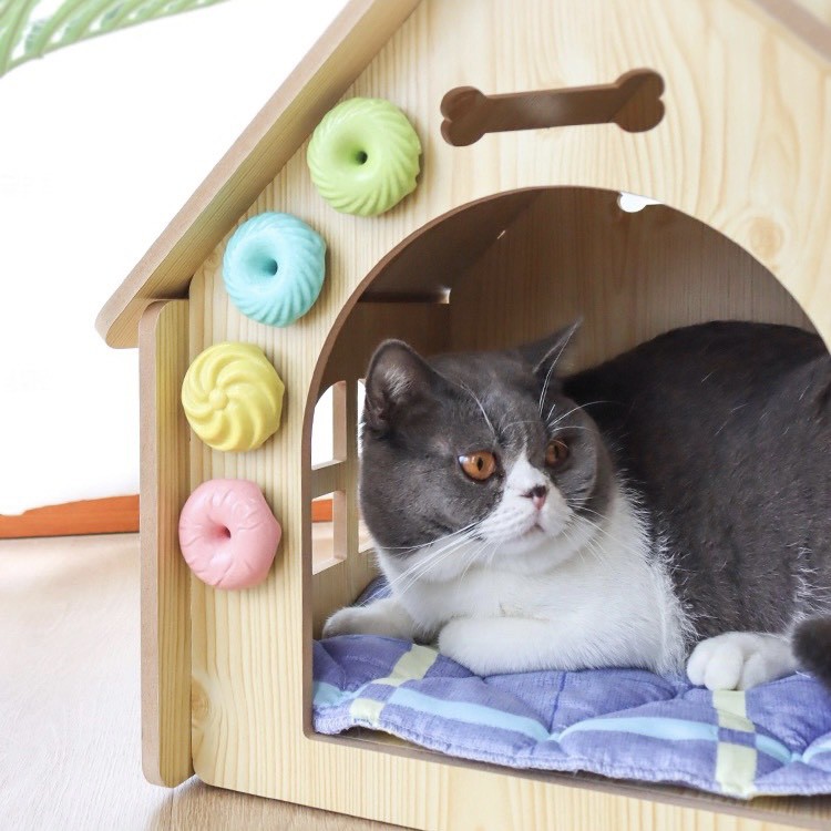 Combo 4 Viên Khử Mùi Khu Vực Vệ Sinh Của Chó Mèo Hình Thù Bánh Donut - An Toàn Cho Sức Khỏe