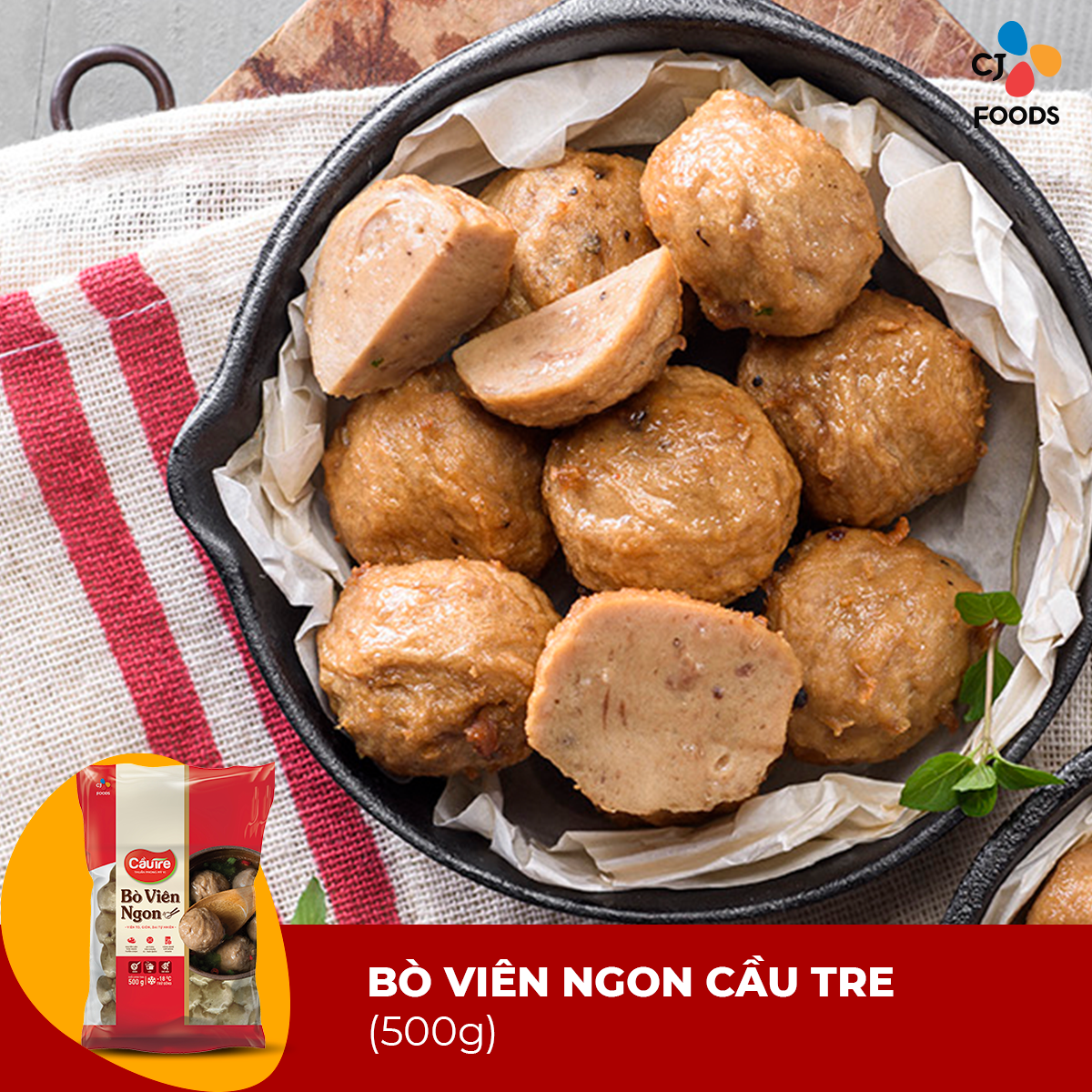Bò viên ngon cầu tre 200g hoặc 500g