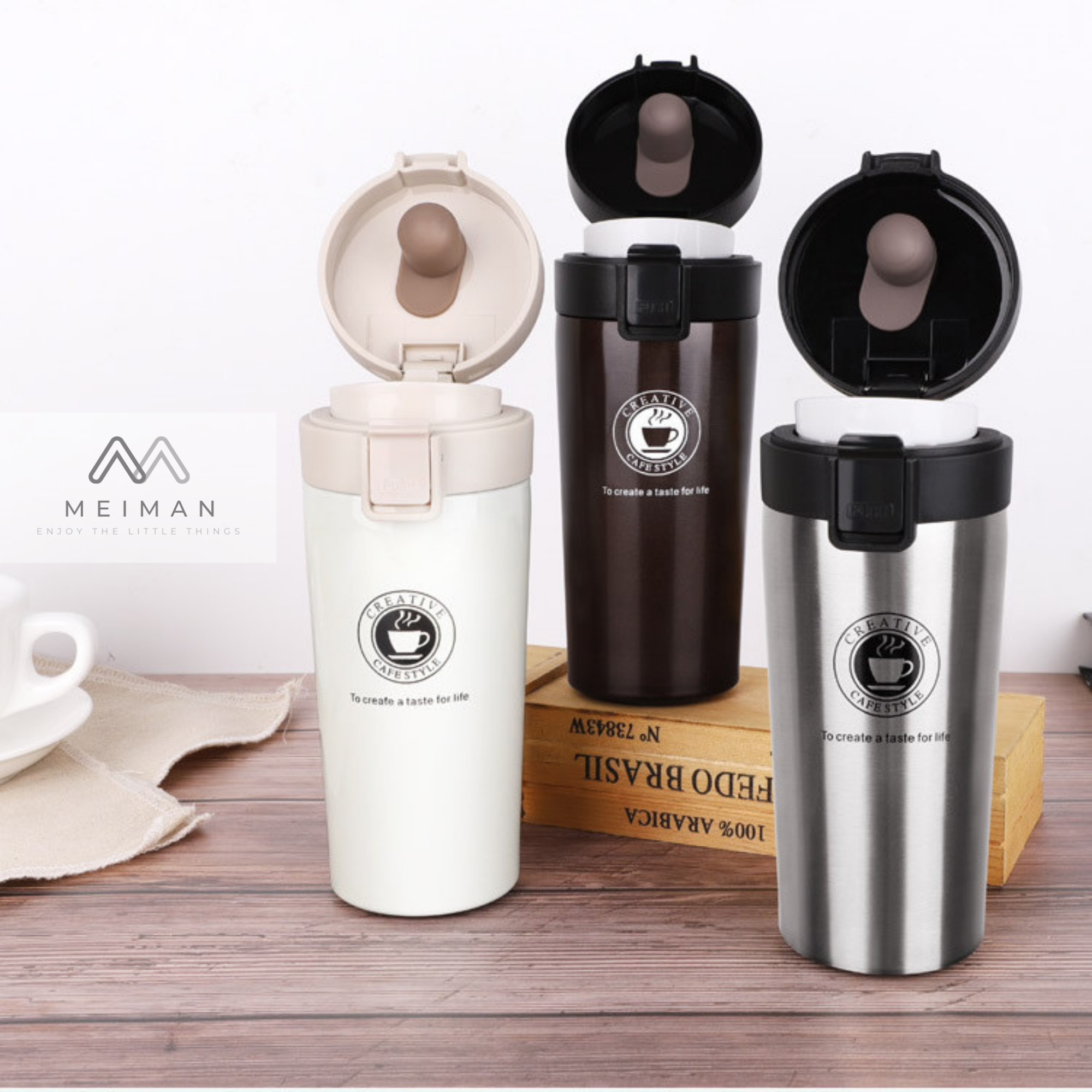 Ly giữ nhiệt cao cấp 380ml - inox 304 - giữ nhiệt tốt