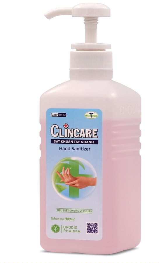 Nước rửa tay khô Clincare chai 500ml tặng kèm vòi xịt tiện lợi