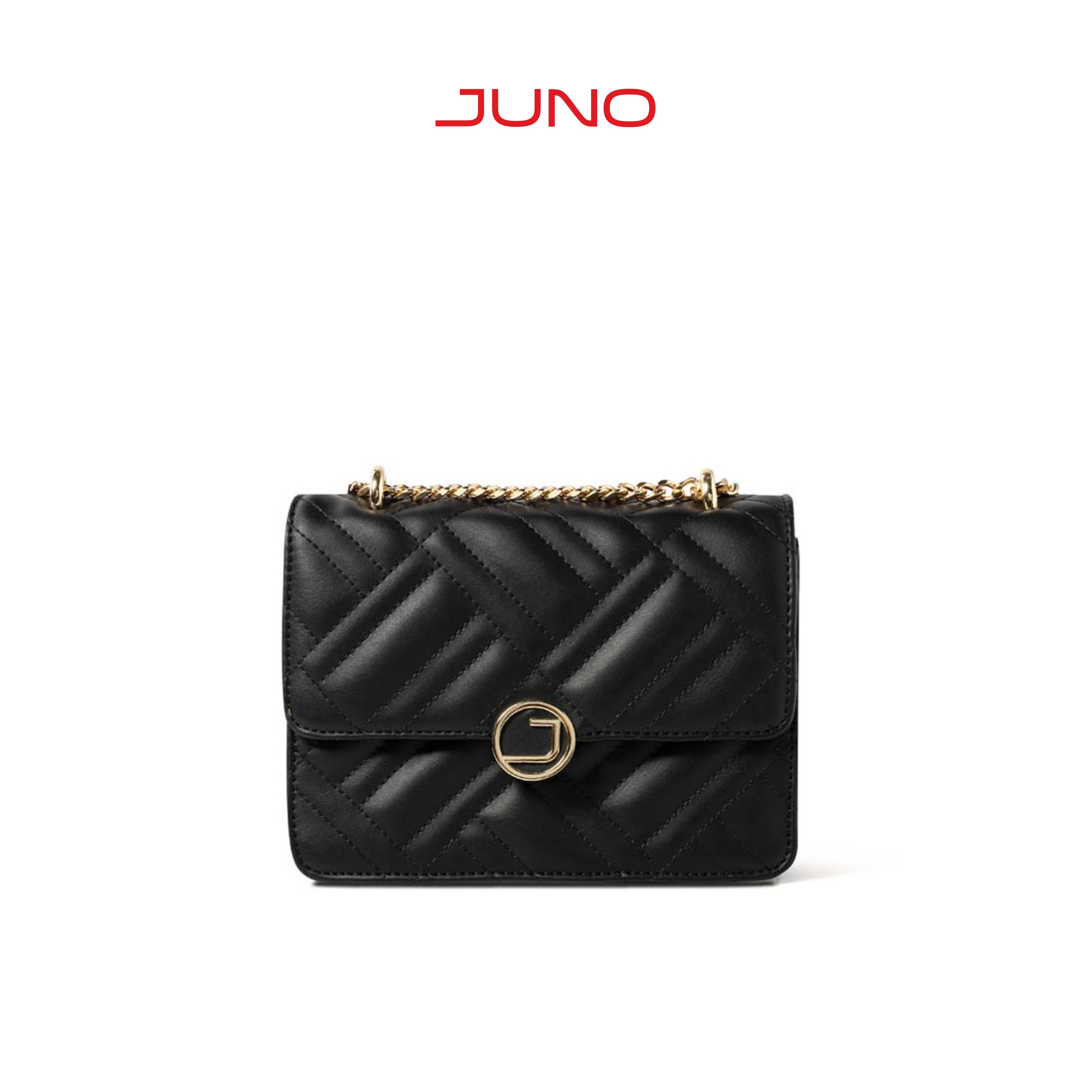 Túi Xách Nữ Thời Trang JUNO Cỡ Nhỏ Chần Bông Nắp Gập TXN296