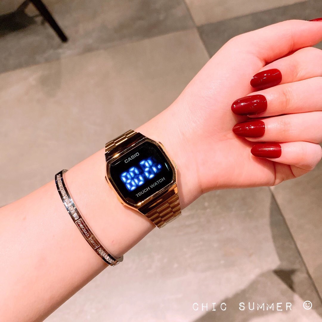 [HCM]( MÀN HÌNH CẢM ỨNG LED) ĐỒNG HỒ ĐIỆN TỬ LED CẢM ỨNG CHỈNH BẰNG TAY NGAY TRÊN MÀN HÌNH ĐỒNG HỒ TOUCH WATCH - UNISEX 36 MM