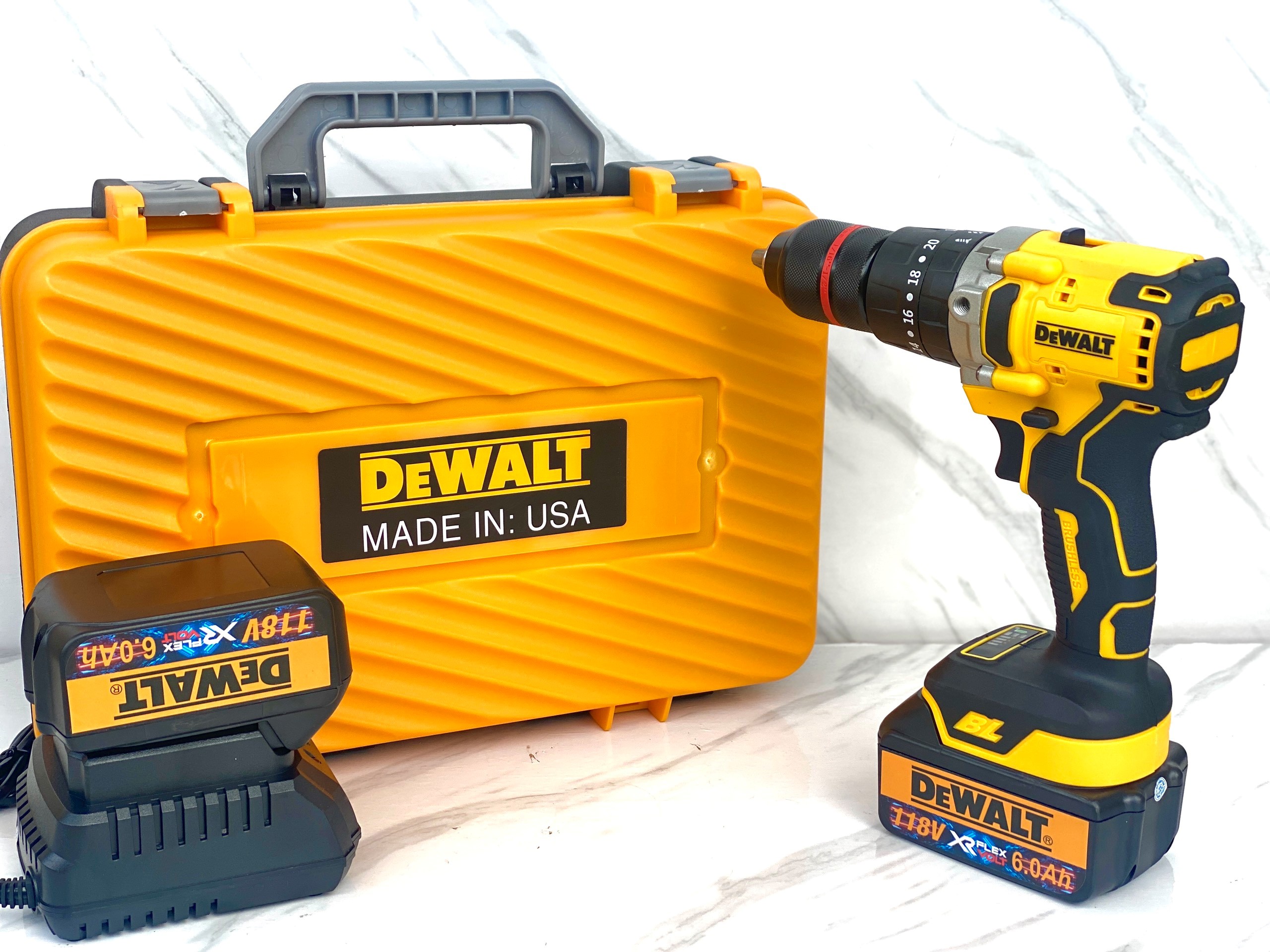 Máy khoan pin dewalt 3 chức năng không chổi than 2 pin siêu mạnh