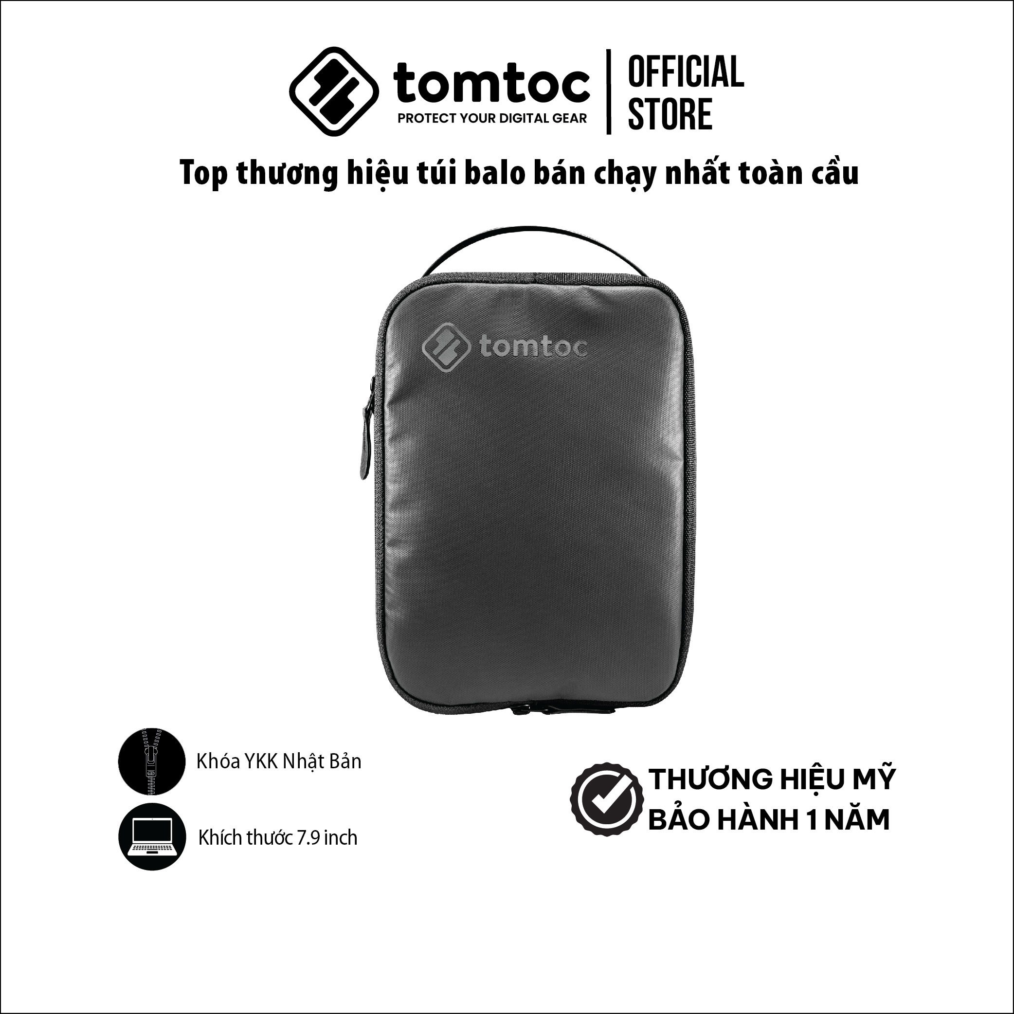 Túi xách  Tomtoc  Electronic Organizer cho Ipad Mini/ Tablet 7.9inch - HÀNG CHÍNH HÃNG