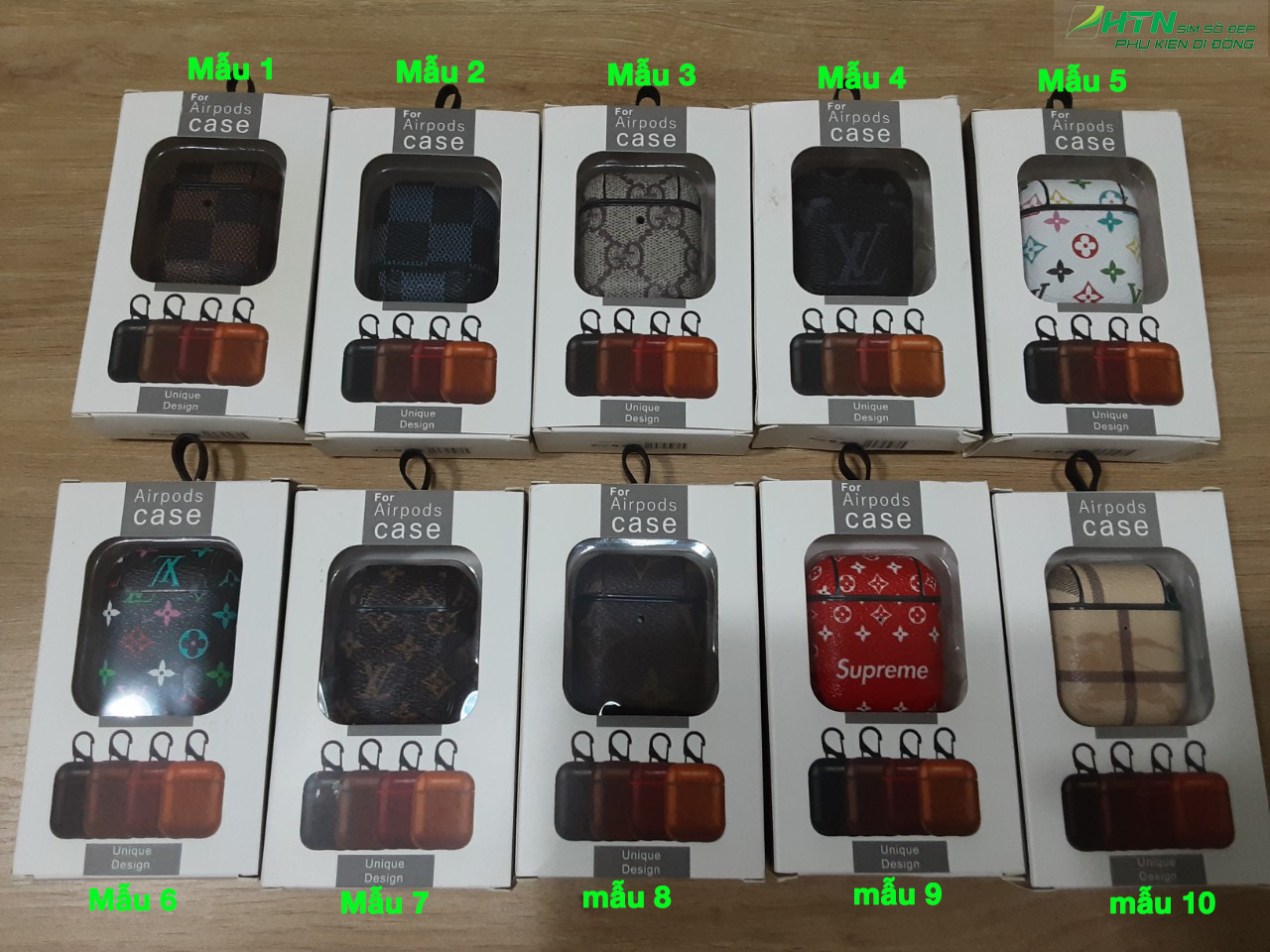 Ốp case Airpods 1 / 2 vỏ hộp đựng tai nghe apple airpods da cao cấp LV, Gucci thương hiệu nổi tiếng sang chảnh