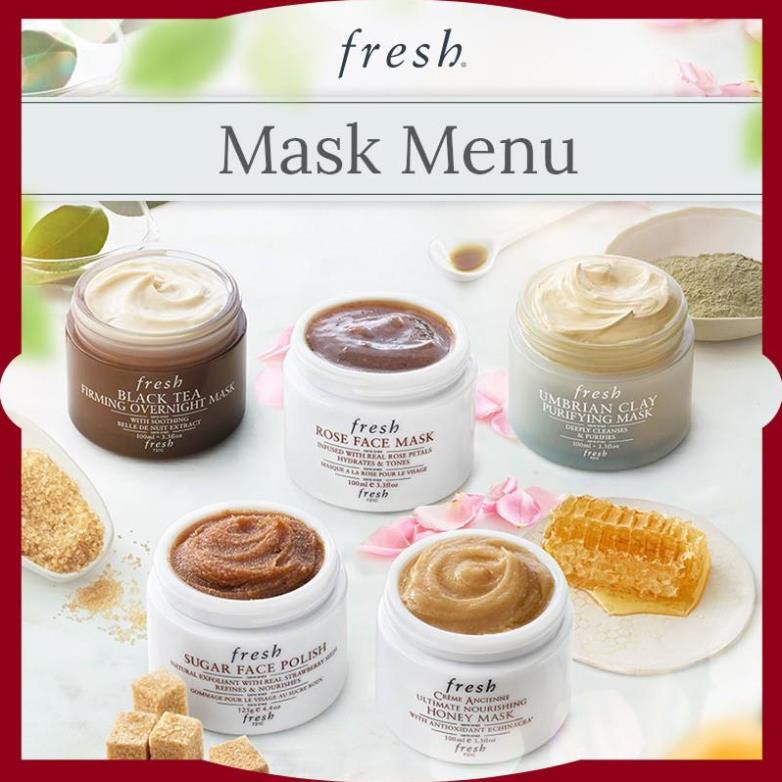 Mặt nạ dưỡng da Fresh Face Mask mini Rose Sugar Black Tea Vitamin Nectar