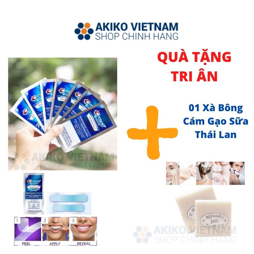 Miếng dán trắng răng ❤  (7 Gói-14 Miếng) ❤ Liệu Trình 7 Ngày - gói dán trắng răng crest