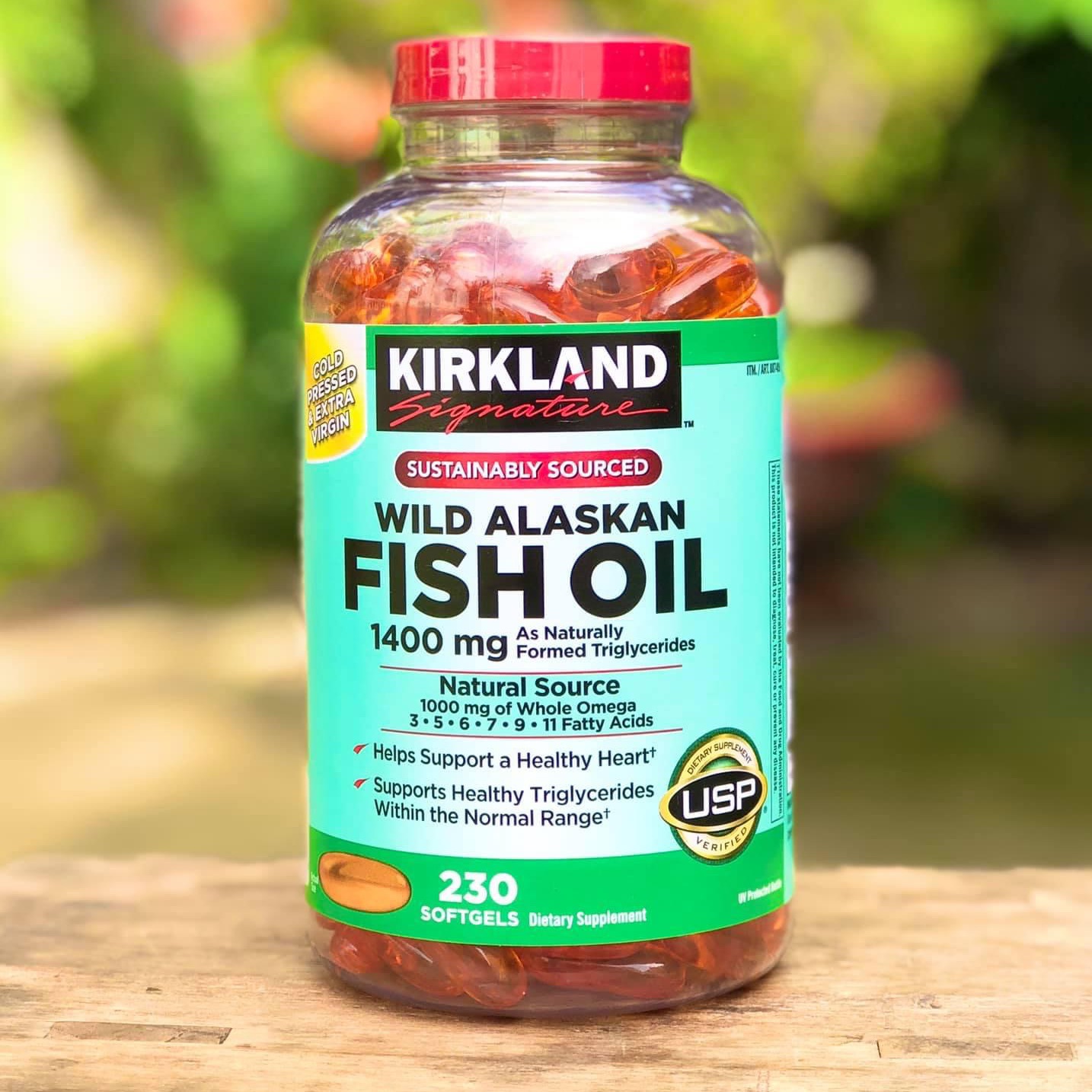 Dầu cá Kirkland Wild Alaskan Fish Oil 1400mg