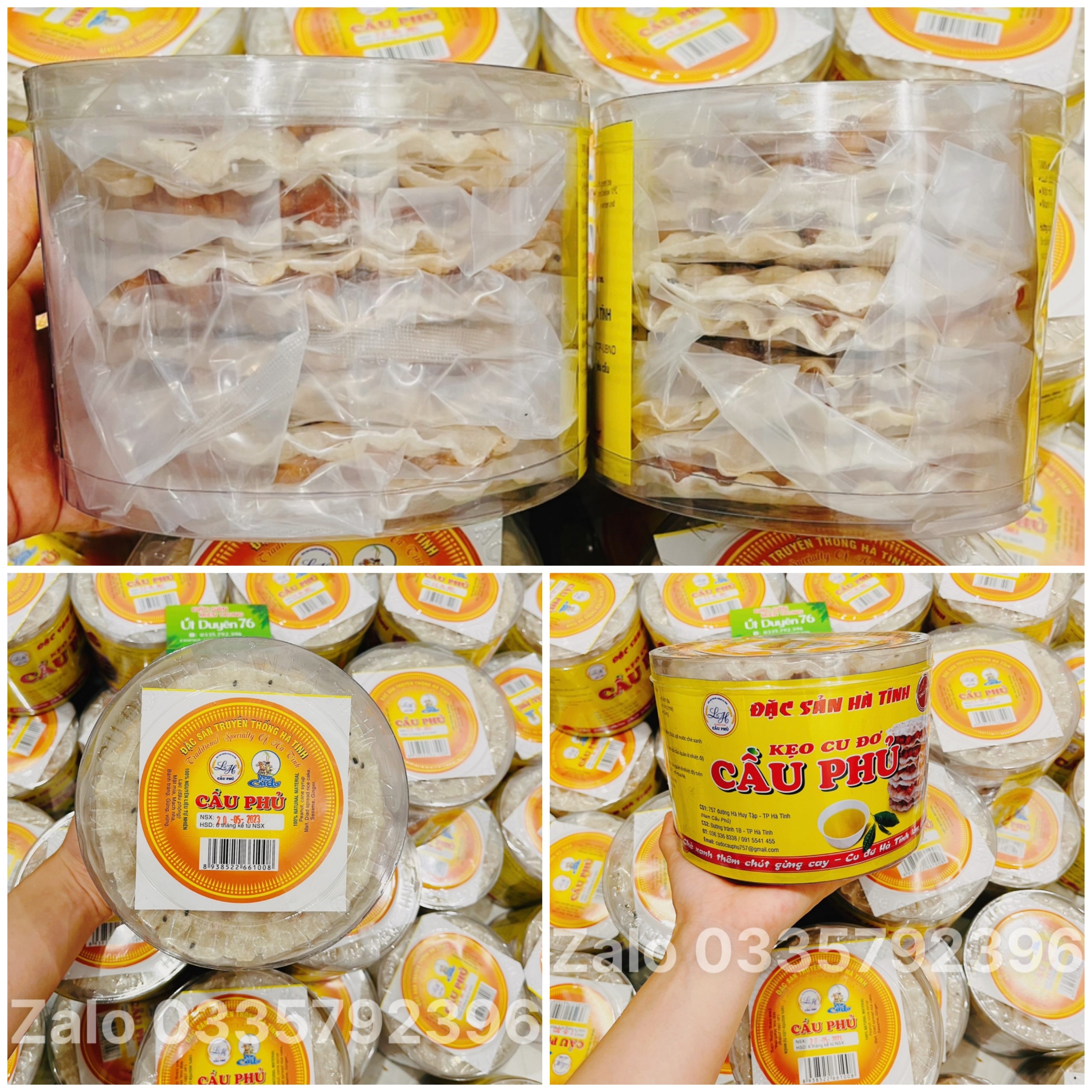 Kẹo cu đơ Cầu Phủ Hà Tĩnh hộp 600gr - kẹo Cuđơ hà tĩnh loại Dẻo Ngon đặc biệt - Đặc sản miền trung Út Duyên