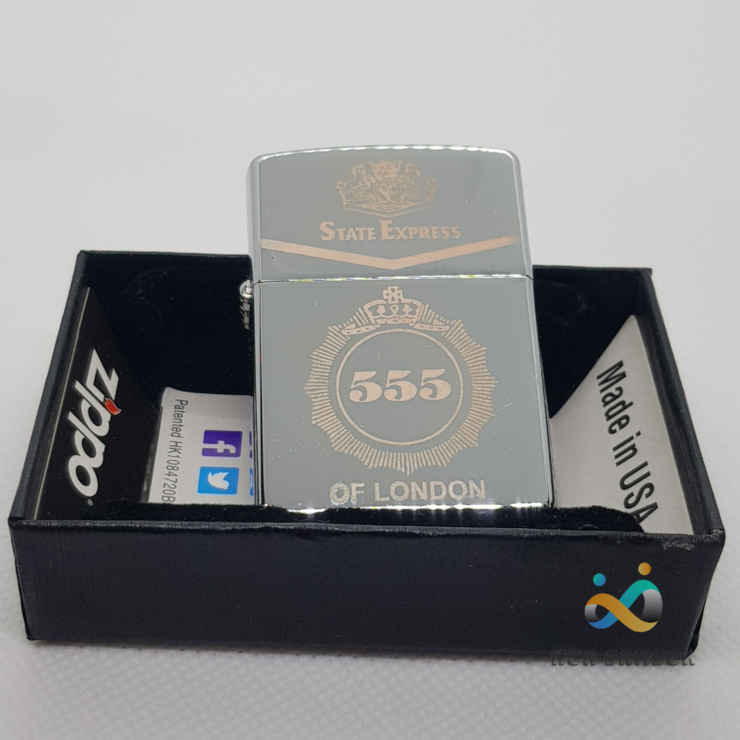 Bật Lửa Zippo Mỹ Bạc Chrome High Polished KHẮC BA SỐ C-15