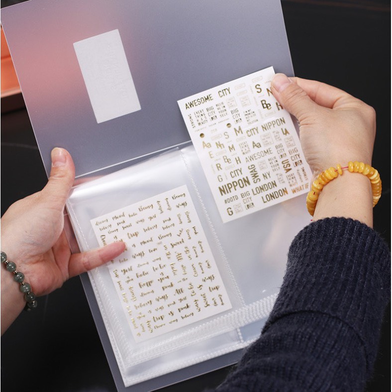 Sổ đựng sticker dán móng trong suốt - tgn937