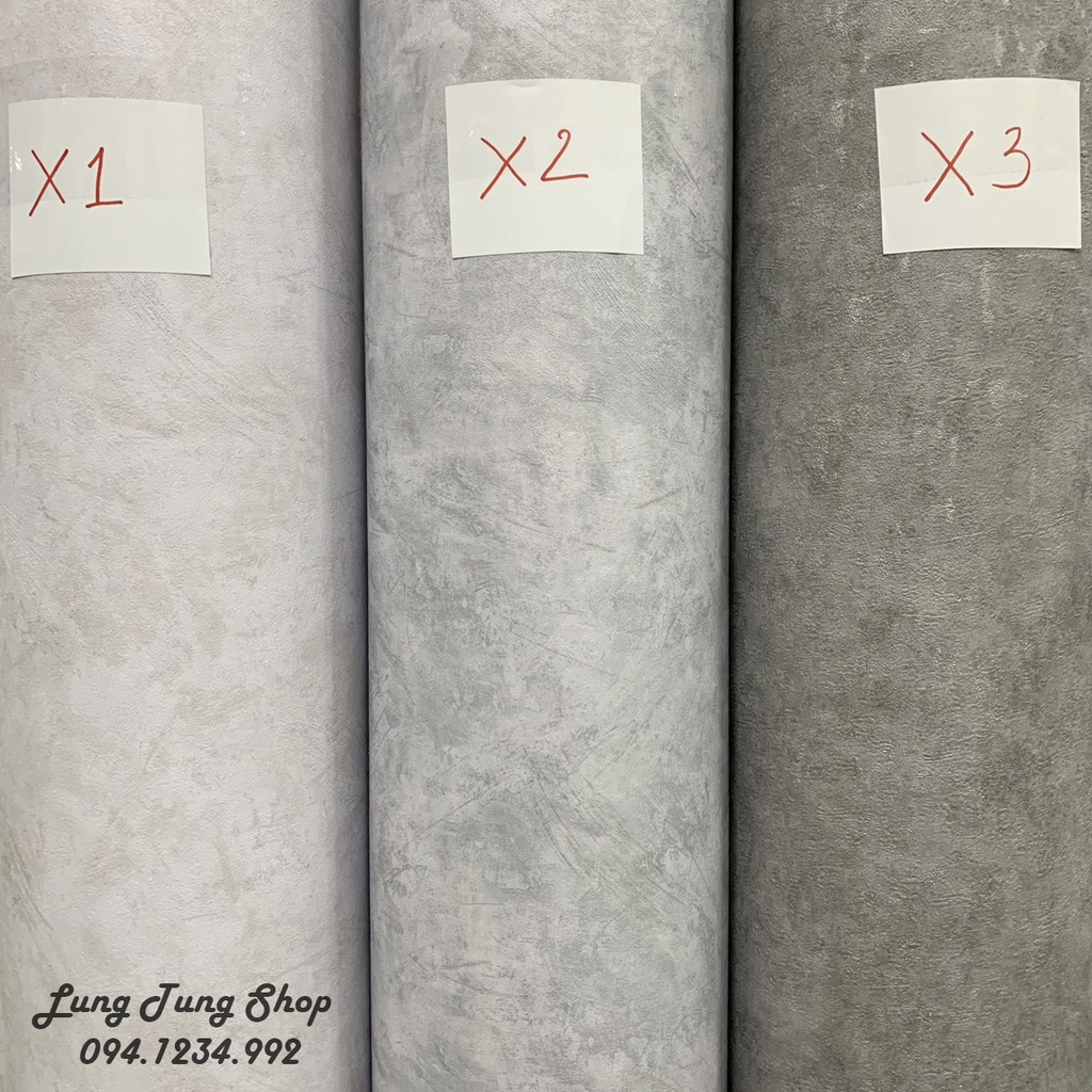 Decal giấy dán tường giả xi măng bê tông 3D có sẵn keo