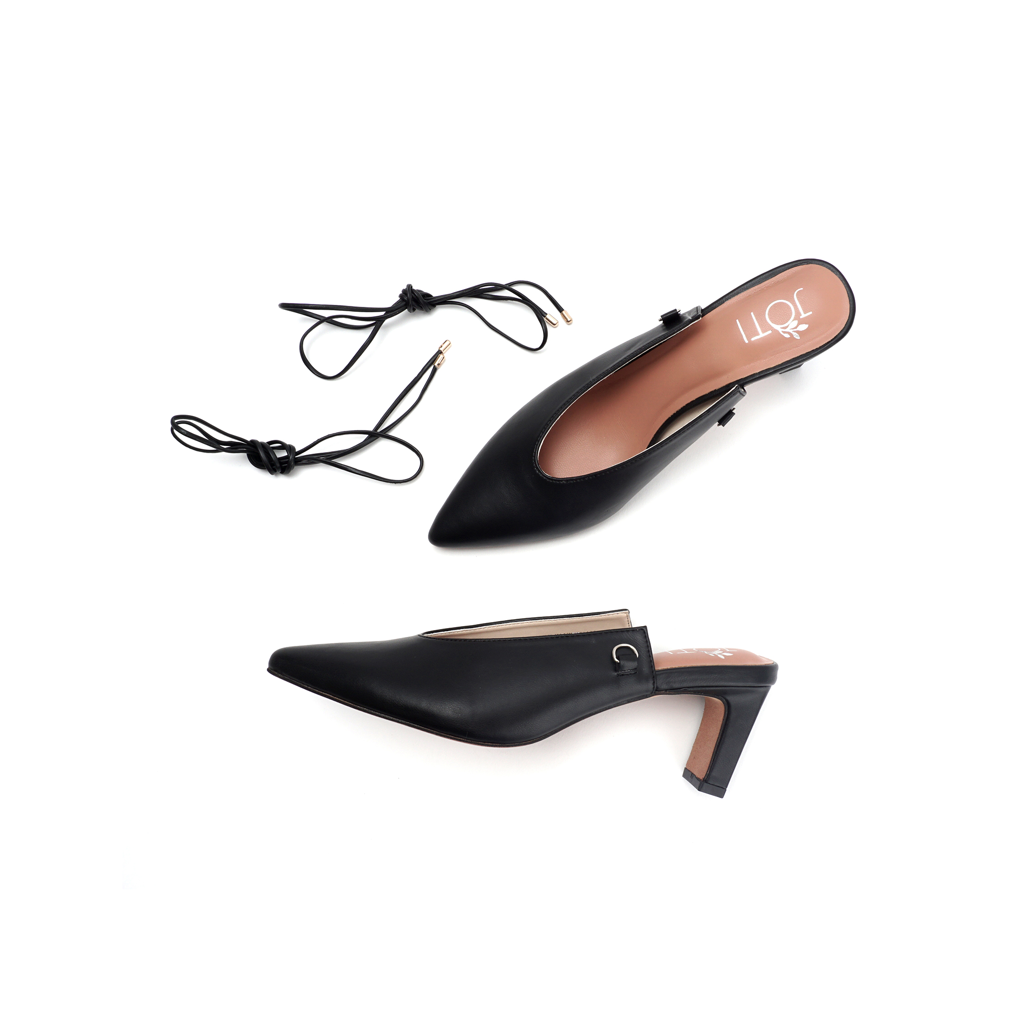 JOTI Guốc Sục Thời Trang Fariha 3224VN6 2020 - Mũi Nhọn Quai Buộc Dây Gót Trụ Dẹp 6cm - Mang Đi Làm Dạo Phố Dự Tiệc