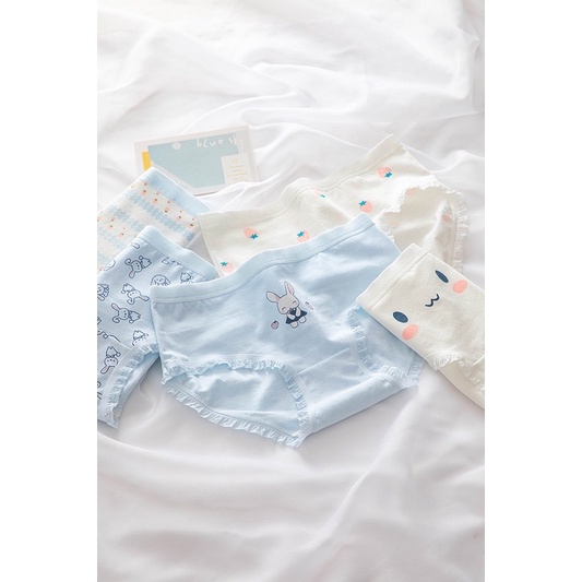 Quần lót nữ cotton thỏ - dâu tây ngang eo thời trang dễ thương