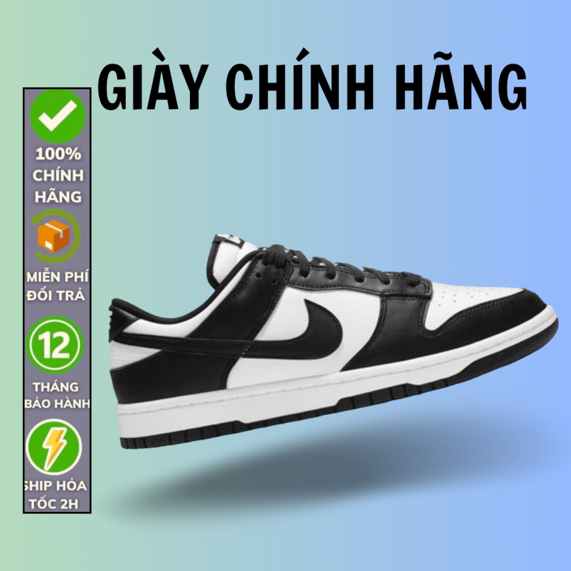 (Chính Hang Giày  Dunk Low Retro White Black Panda Men's DD1391-100