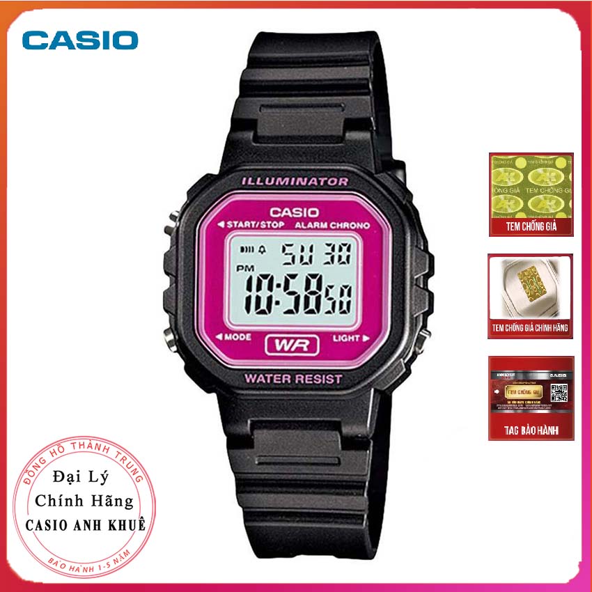 Casio La-20Wh-4Adf Women's Electronic Watch with Plastic Strap