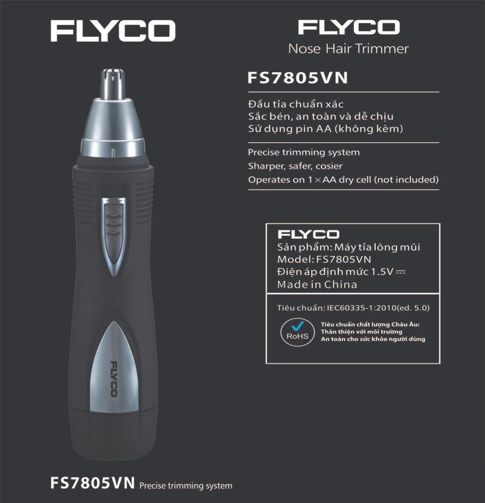 Máy tỉa lông mũi FLYCO FS7805VN - Tỉa được cả lông mũi và lông tai