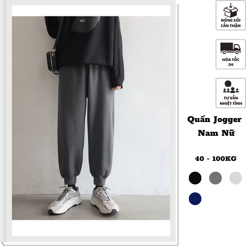 Quần jogger nam nữ 40-100kg hè - đông thời trang Sói Store bigsize 4 màu