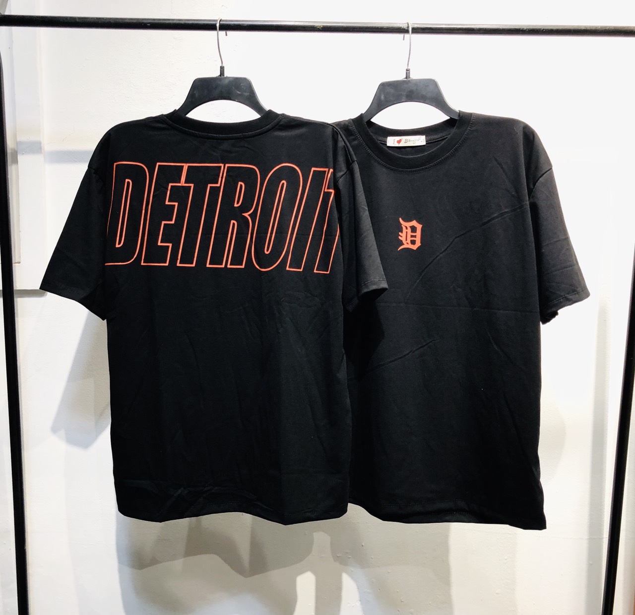 Áo thun Detroit tay lỡ form rộng unisex