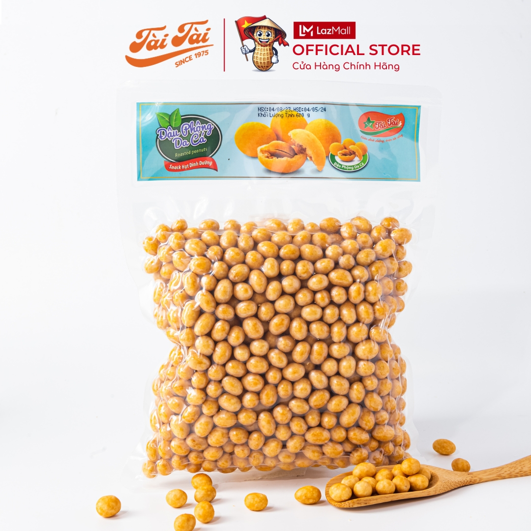 Đậu Phộng Da Cá Tài Tài 350g - Snack Đậu Phộng Da Cá Ăn Liền - Gói Hút Chân Không Bảo Quản Tròn Vị Ngon