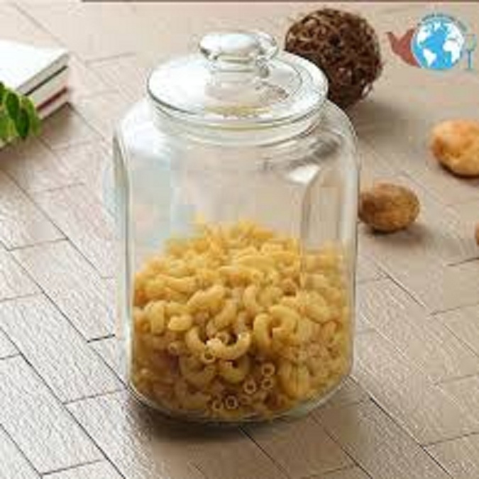 Hũ thủy tinh lục giác đựng gia vị 3000 ml, lọ gia vị thủy tinh, hũ đựng thực phẩm khô, hủ lọ gia vị tiện dụng, hũ muối dưa.