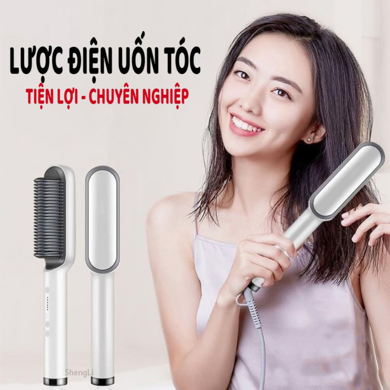 Lược Điện Chải Thẳng Tóc ，lược tạo kiểu tóc Chuyên Nghiệp Và Tiện Lợi Máy Uốn Duỗi Tóc Ép- Máy uốn tóc Siêu Tốc Hàn Quốc Công Nghệ Hiện Đại